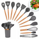 Utensílios Antiferrugem Silicone BPA, Kit Colher, 12 unid.